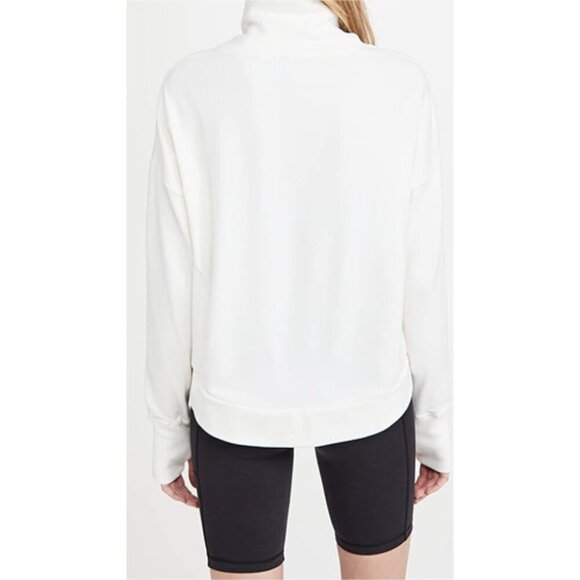 Sweaty Betty Harmonize Luxe Pullover High Neck Sweatshirt Small White - Picture 7 of 11